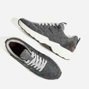 Zara Gray Sneakers / Tennis / Running Shoes